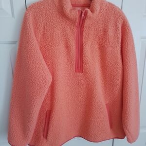 Cozy Coral Faux Fur Women's Pullover, Size XL